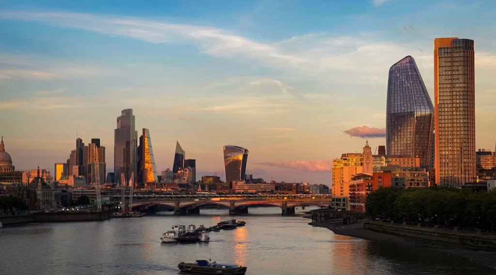 London Skyline Sunset Background